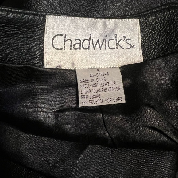 Chadwick’s full length Black Leather Skirt - Picture 4 of 6